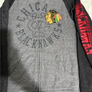 New Era Gray and Black Chicago Blackhawks Shirt
